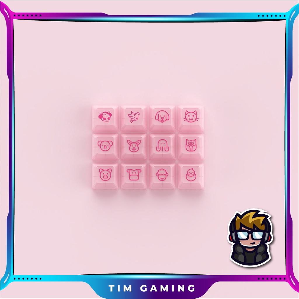 Bộ keycap bàn phím cơ AKKO – Pink