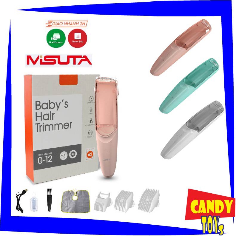 [Me&amp;bé] TÔNG ĐƠ CẮT TÓC CHO BÉ KÈM HÚT TÓC VÀ CHỐNG THẤM NƯỚC IPX7 MISUTA BABY'S HAIR TRIMMER