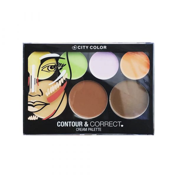 Bảng Tạo Khối Và Che Khuyết Điểm City Color Contour &amp; Correct Pro Cream Palette 07 Ô