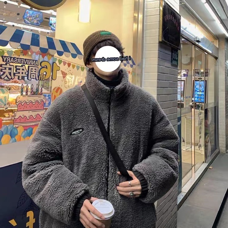 Áo phao nam hàn quốc 2 mặt dài tay lót lông siêu dày siêu ấm áo đại hàn