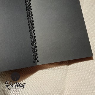(Tặng Sticker) Album Ảnh, Sổ Dán Ảnh Ruột Đen Gáy Lò Xo - Size A5 - Gáy sổ chiều dài