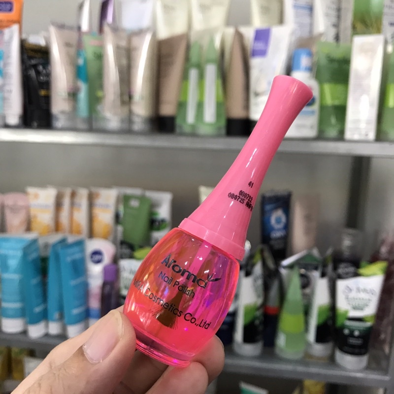 Nước sơn bóng Aroma loại tốt bóng hồng Aroma Nail Polish 