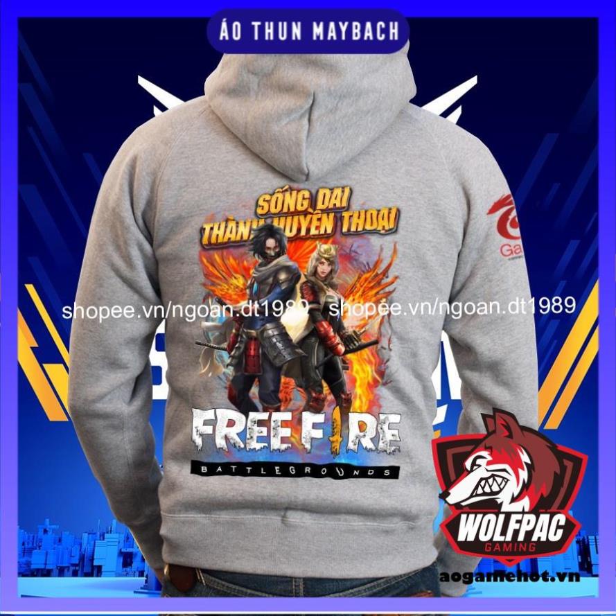 Áo Free Fire - Áo FF - Áo Khoác Free Fire Samurai Màu Ghi Xám