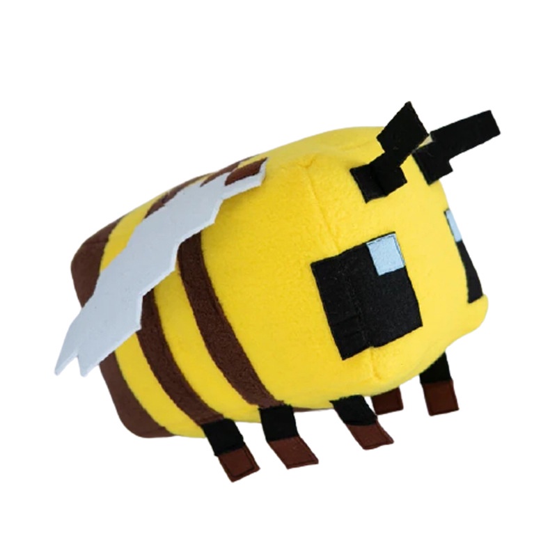 Đồ chơi nhồi bông hình chú ong màu vàng trong Minecraft