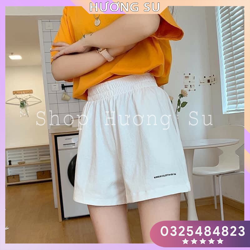 quần shorts basic dòng chữ nhỏ-HươngSu-(PVN1151)