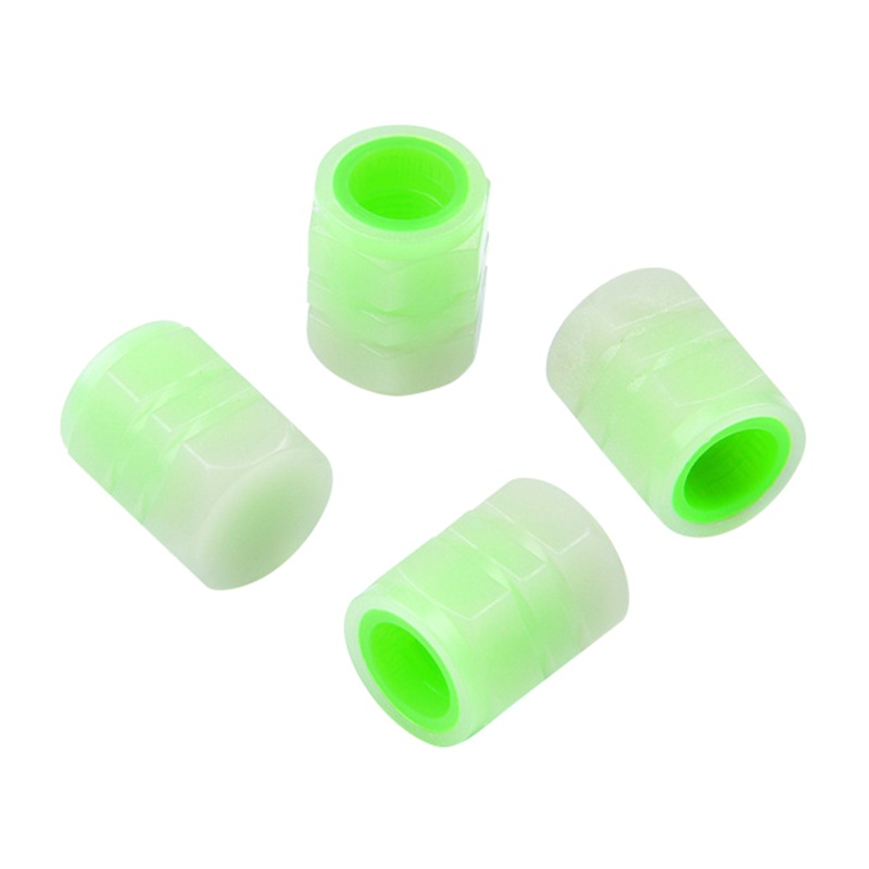 Bộ 4 Nắp Nhựa ABS Phát Quang Bọc Van Bánh Xe Chống Bụi Trang Trí Thông Dụng