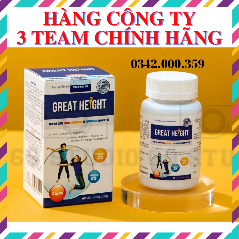 Great Height Giúp Tăng Chiều Cao - hỗ trợ phát triển chiều cao và hỗ trợ cải thiện tình trạng còi xương ở trẻ