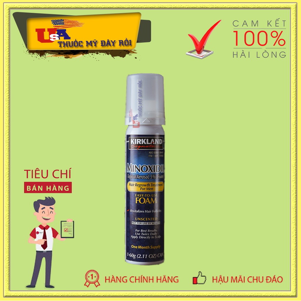 Thuốc Mọc Râu Minoxidil 5% Dạng Bọt không kích ứng da