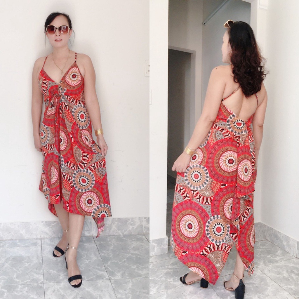 Đầm bướm lụa Hawai