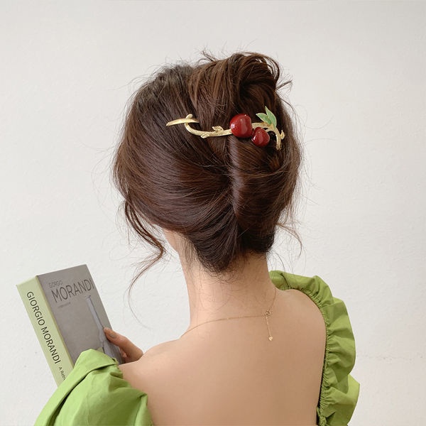 Kẹp Tóc Hình Quả Cherry Dễ Thương Cho Bé Gái Vào Mùa Hè