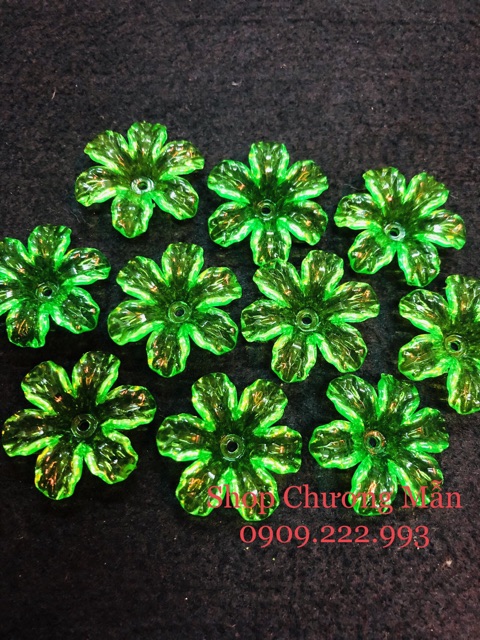 100G Bông Đúc 6 Cánh Pha Lê Nhựa 30mm Giá Sỉ