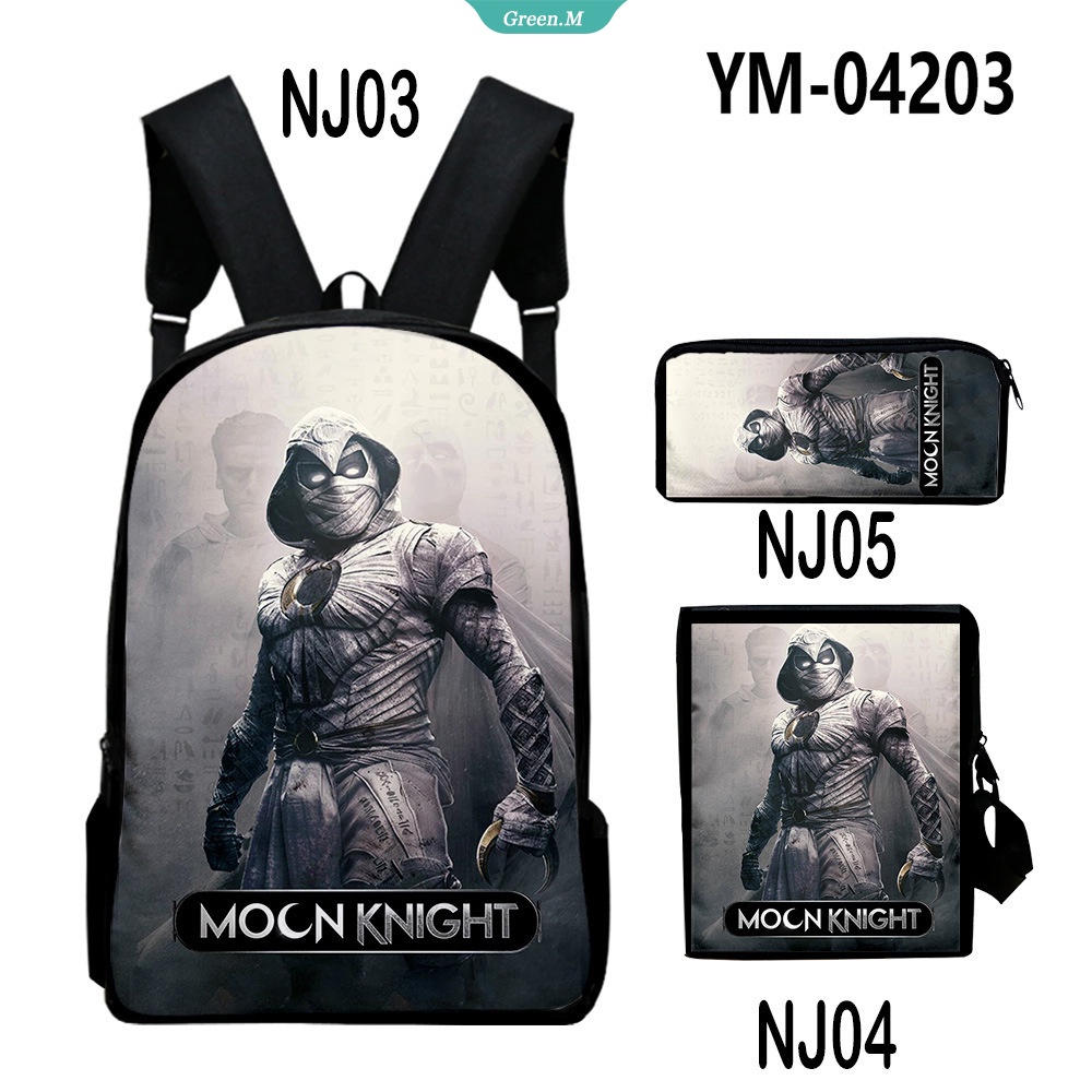 Ba Lô Đi Học Mẫu Mới Marvel Moon Knight Ba Món Ba Món + Ba Lô + Hộp Đựng Bút 3 Trong 1 Làm Quà Tặng Cho Bé