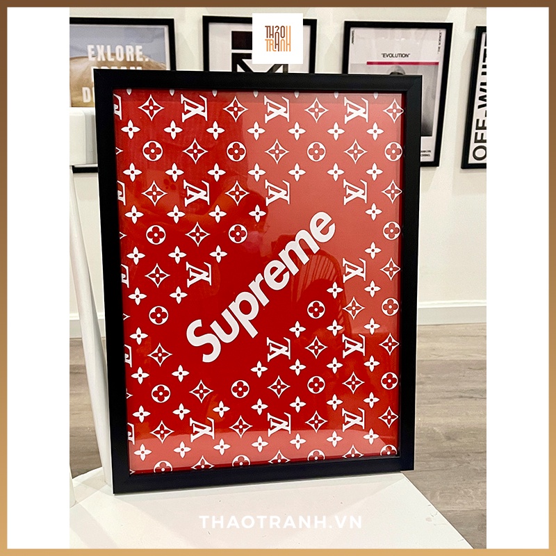 Tranh Hypebeast-Supreme,LV,Off-White 30x40,40x50 - Tranh Decor- Độc Lạ,Trang Trí Phòng Hypebeast,Sneakerhead