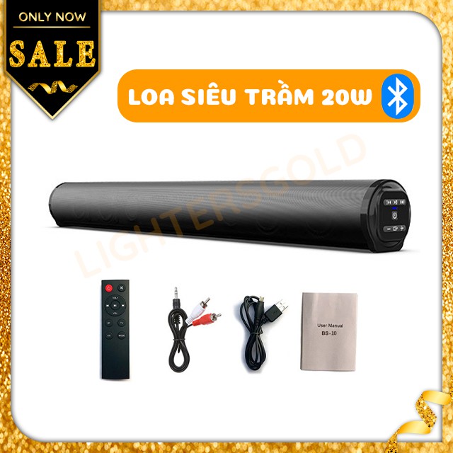Loa Thanh Soundbar Bluetooth 5.0 Để Bàn BS-10 Dùng Cho Tivi - Máy Vi Tính PC - Laptop Loa Công Suất Lớn Siêu Trầm