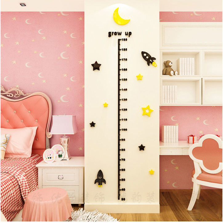 Miếng Dán Tường 3d Kiêm Thước Đo Chiều Cao Cho Bé