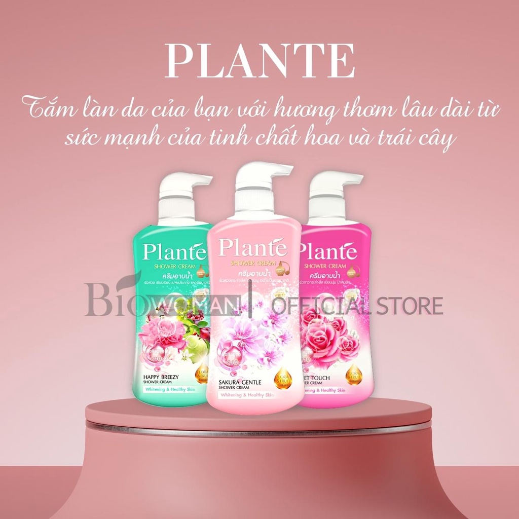 Sữa tắm trắng da Body Plante Sakura Gentle  Shower Cream hương hoa anh đào 500ml