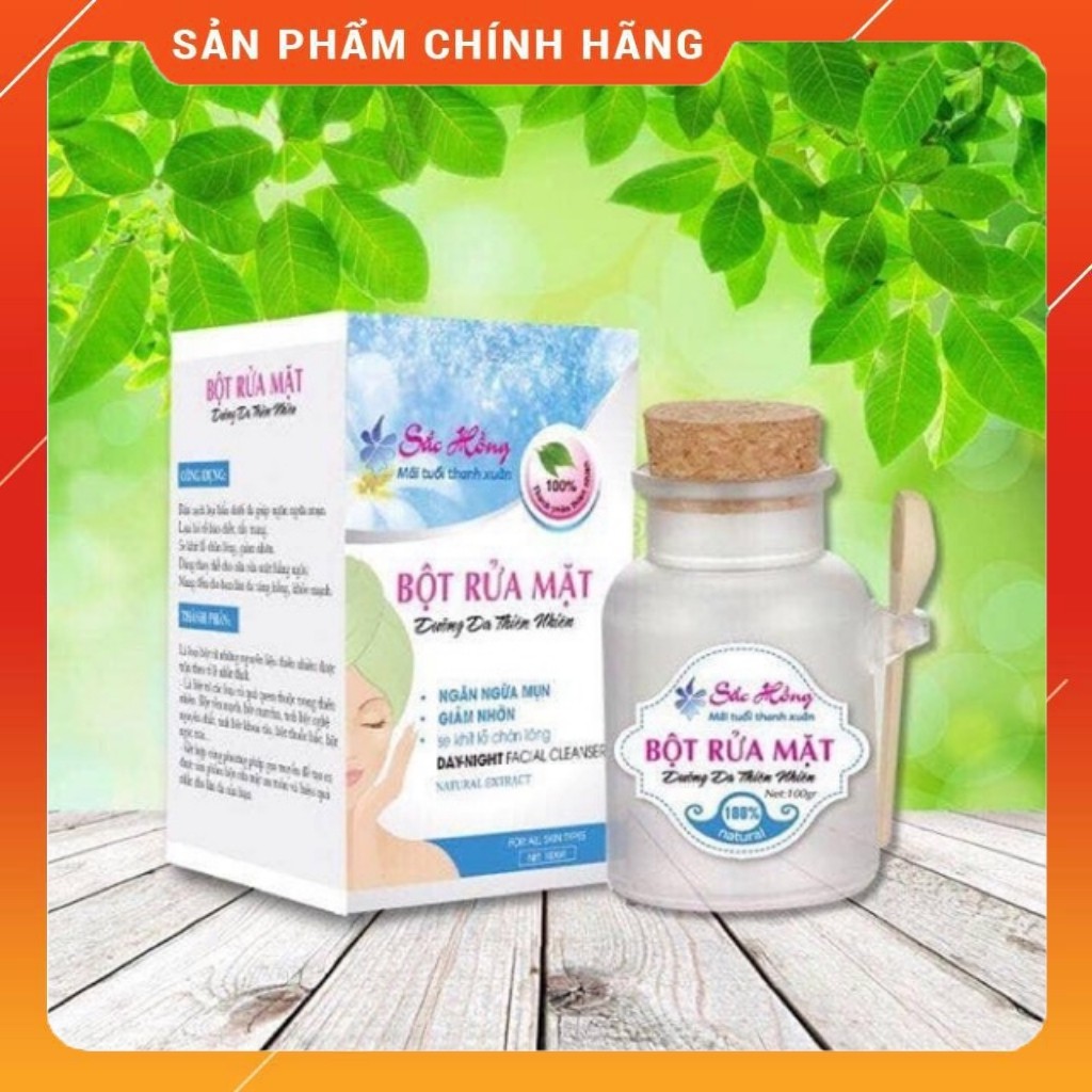Bột Rửa Mặt Sắc Hồng