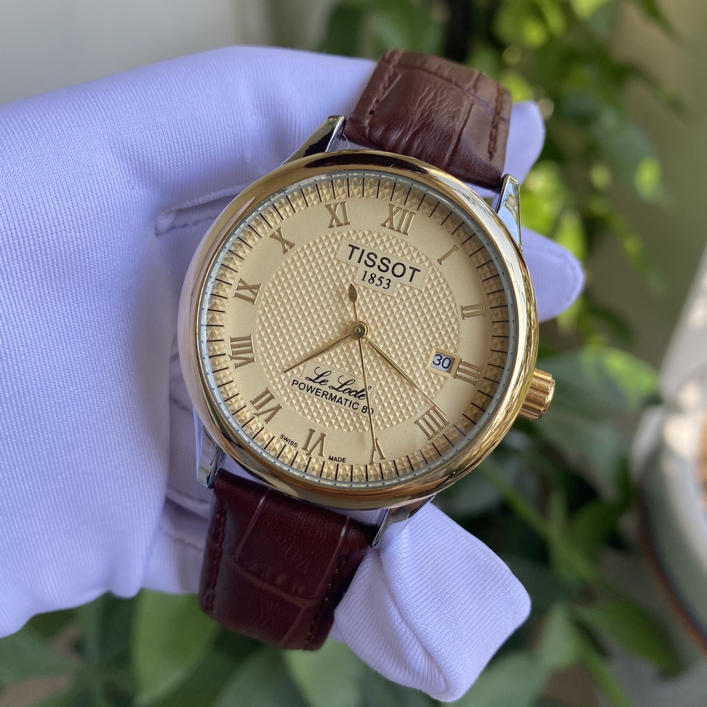Đồng Hồ Nam TI.SSOT Dây Da Nâu Mặt Tròn Vàng máy cơ Automatic - Đồng Hồ AnhHuy