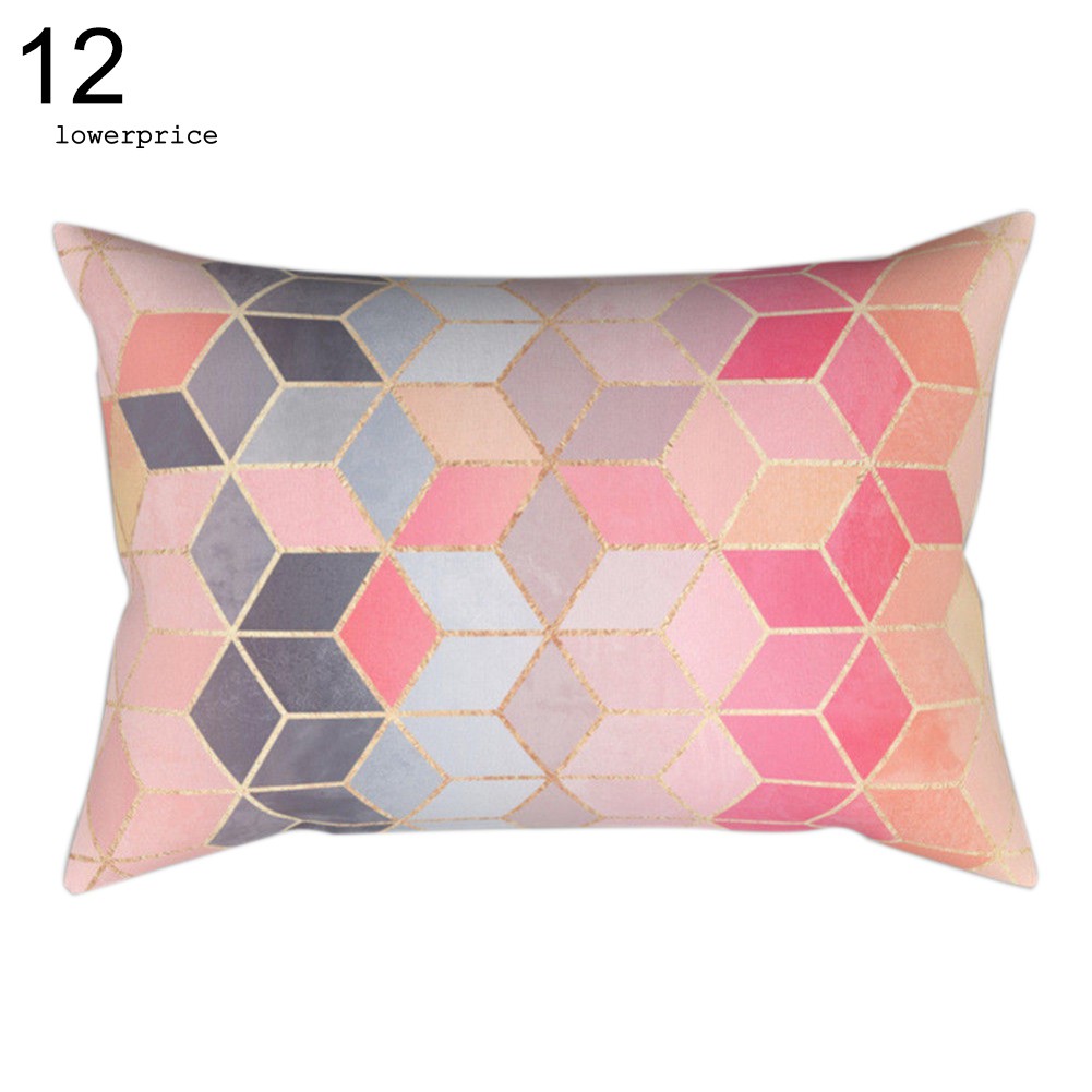 LP_Rectangle Geometric Cube Throw Pillow Case Cushion Cover Sofa Bed Car Cafe Decor