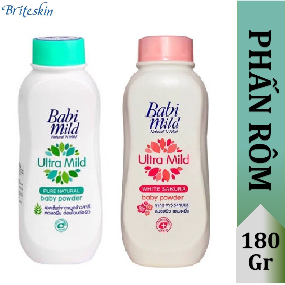 Phấn Rôm Cho Trẻ Babi Mild Ultra Mild Thái Lan 180g