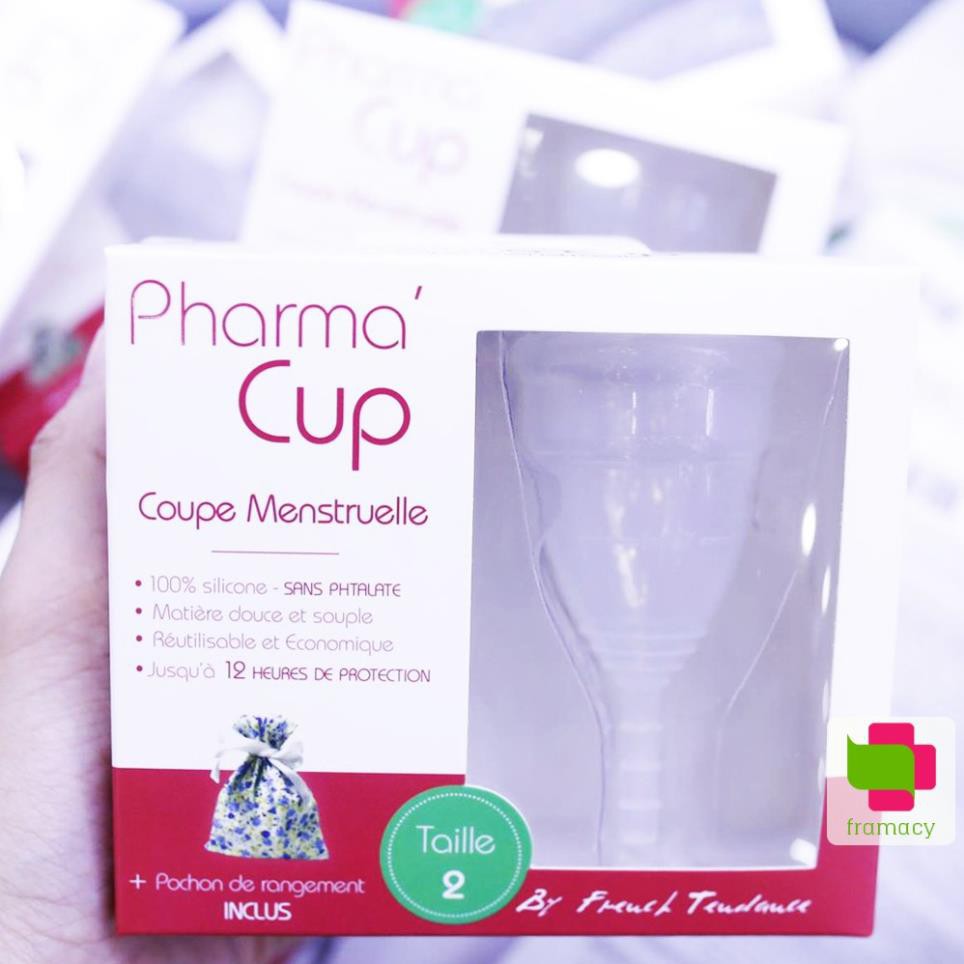 Cốc nguyệt san Pharma Cup Coupe Menstruelle/Pocket, Pháp (size 1,2) cho phụ nữ từ 18 tuổi trở lên