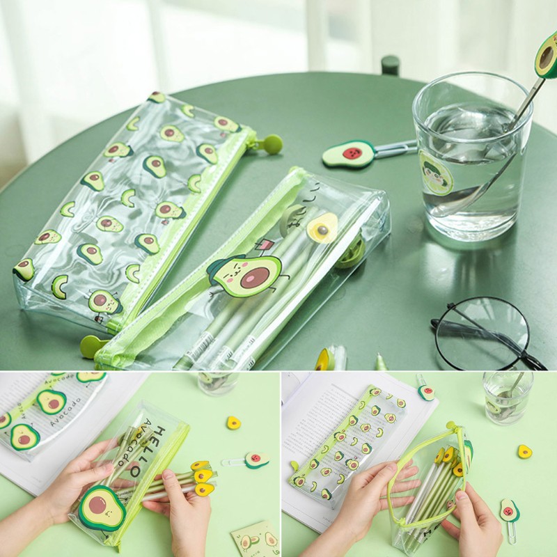 Bóp Viết Nhựa Dẻo Hình Quả Bơ Dễ Thương