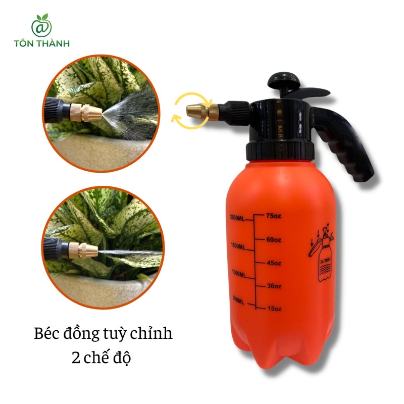 BÌNH XỊT PHUN THUỐC 2 LÍT AAA TƯỚI CÂY PHUN SƯƠNG CẦM TAY MẪU MỚI