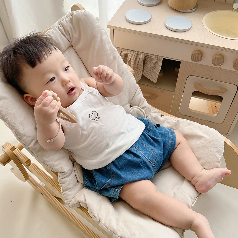 Áo Thun Sát Nách Vải Cotton Mỏng Thoải Mái In Chữ Và Mặt Cười Phong Cách Hàn Quốc Cho Nam Và Nữ