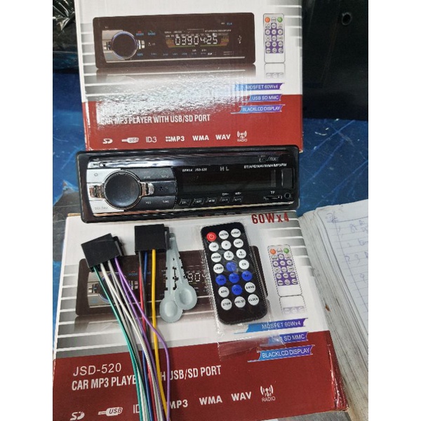 Đài thẻ đài cho xe hơi, xe tải 12v 24v dùng chung, có chân USB, MP3, FM RADIO..