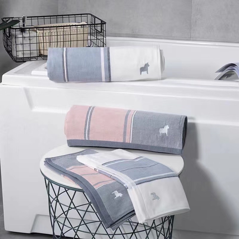 Khăn tắm cotton sợi tre cao cấp kích thướ 35*37cm và 35*75 cm