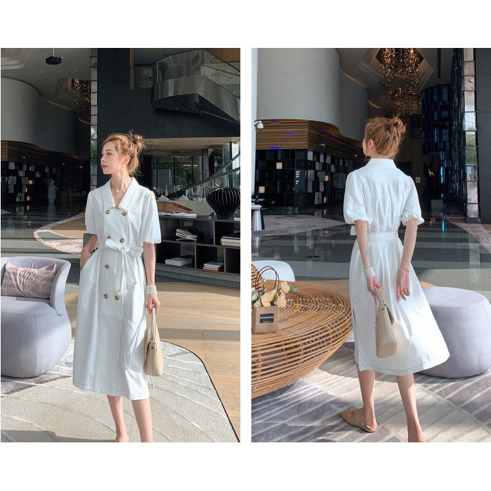 Đầm vest nữ HB thiết kế dây thắt eo sang trọng D058 | BigBuy360 - bigbuy360.vn