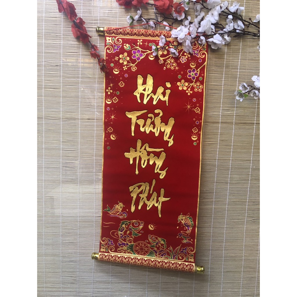 TẾT - LIỄN ĐƠN LỚN TRANG TRÍ TẾT - KÍCH THƯỚC 29cm x 67cm