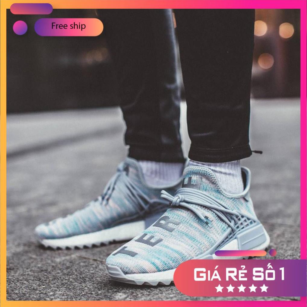 [XẢ KHO] [SALE + FREESHIP] Giày Sneaker thời trang nam nữ Pharrell x Adidas NMD Human Race trail ''Cotton Candy''
