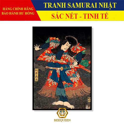 21-40 Mẫu Tranh Samurai Trang Trí Nhà Hàng, Tiệm Xăm Tattoo Phong Cách Nhật Bản Xưa