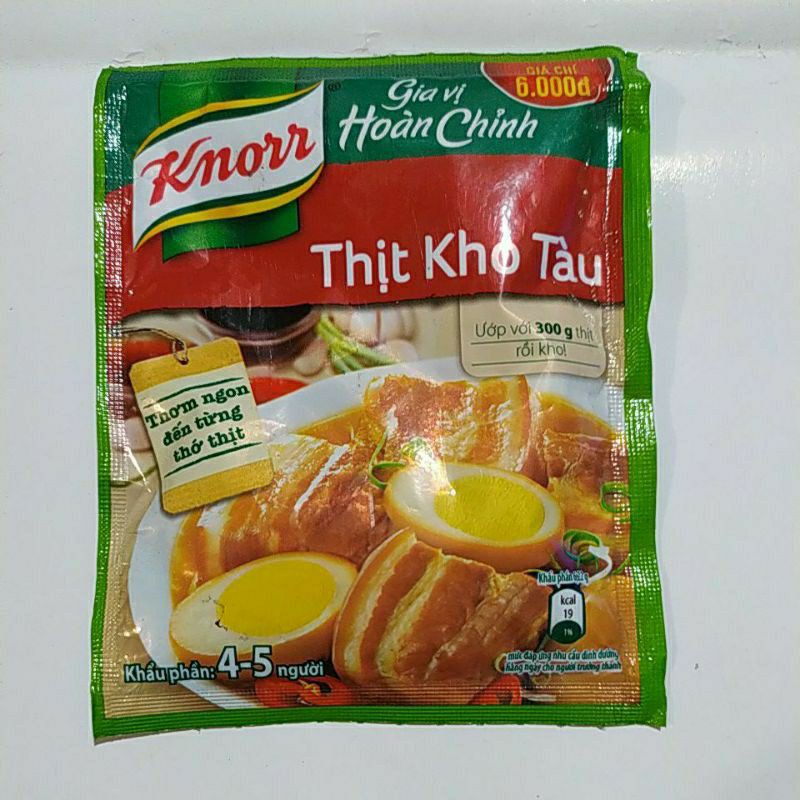 gia vị hoàn chỉnh thịt kho tầu,cá kho riềng knorr gói 28g