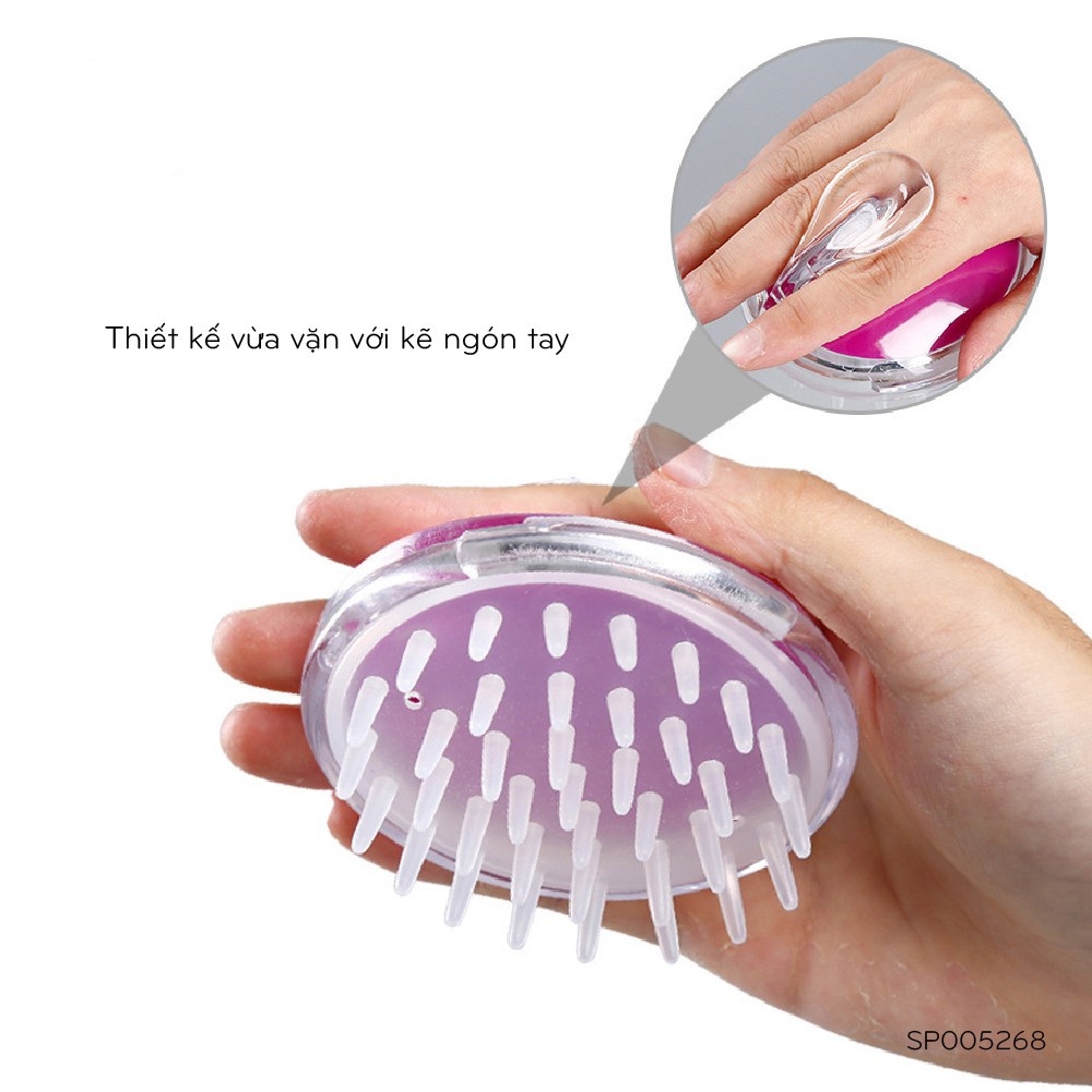Lược Gội Đầu, Massage Đầu Thư Giãn Giúp Làm Sạch Da Đầu, Tẩy Tế Bào Khi Gội Đầu, an toàn khi sử dụng