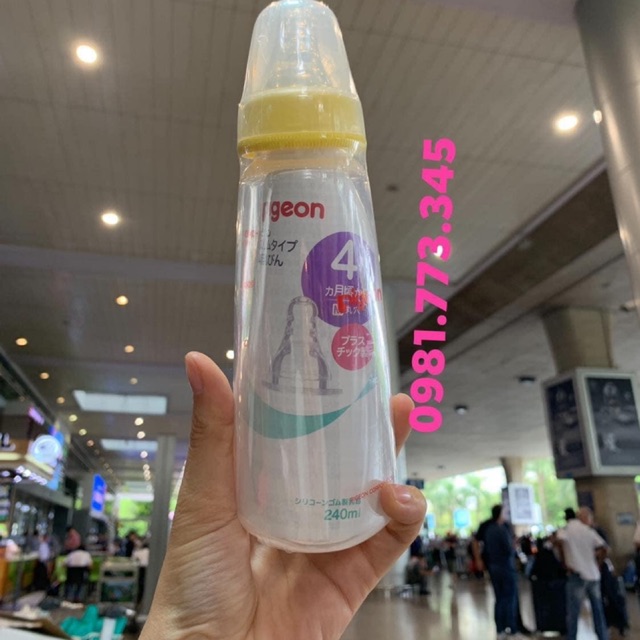 Bình sữa pigeon cổ hẹp 240ml nội địa Nhật