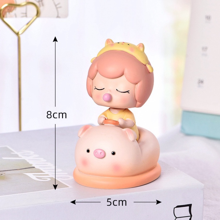 tượng trang trí [FREESHIP❤️] em bé cưỡi con vật dễ thương