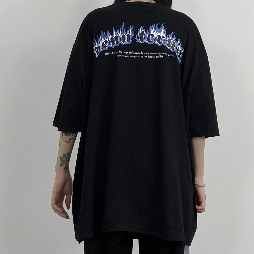 Áo thun tay lỡ nam nữ, áo phông form rộng chất cotton mát mịn thấm hút mồ hôi in hình CHỮ T | BigBuy360 - bigbuy360.vn