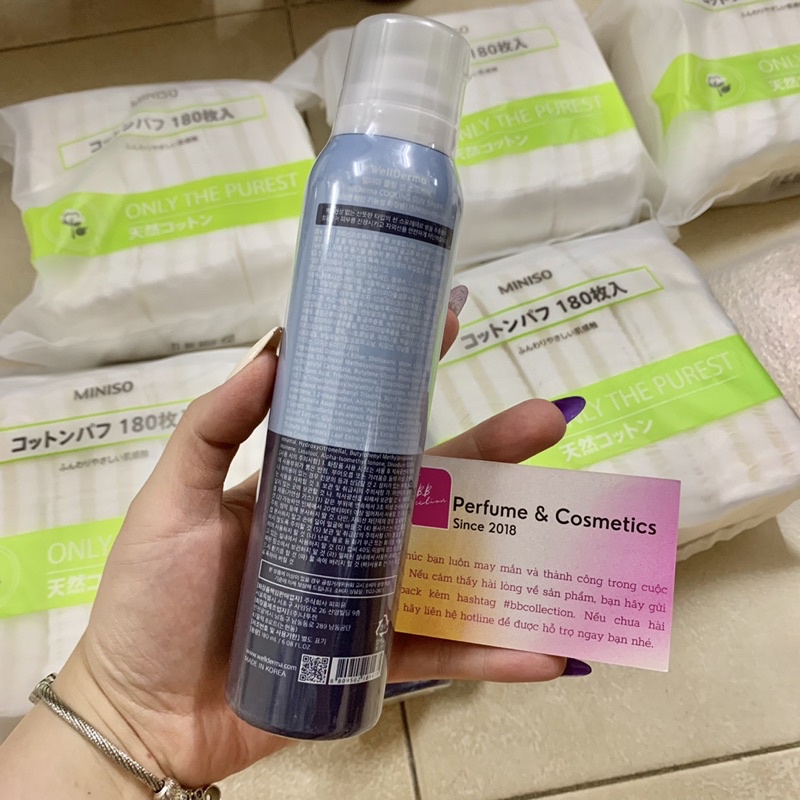 Xịt chống nắng Wellderma G Plus Cooling Sun Spray SPF 50 PA++