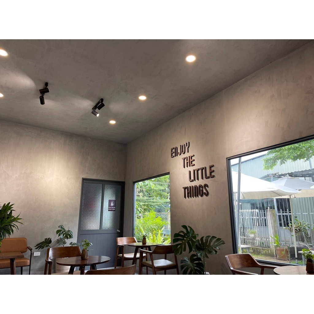 Chữ gỗ dán tường, chữ gỗ decor trang trí  nhà cửa, Vật trang trí tường Decor Quán Cafe - Màu gỗ nâu cao 20cm