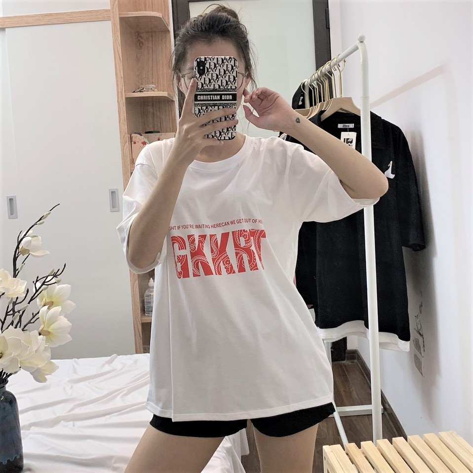 Áo thun Unisex nam nữ Shynstores form rộng in chữ vải đẹp freeship
