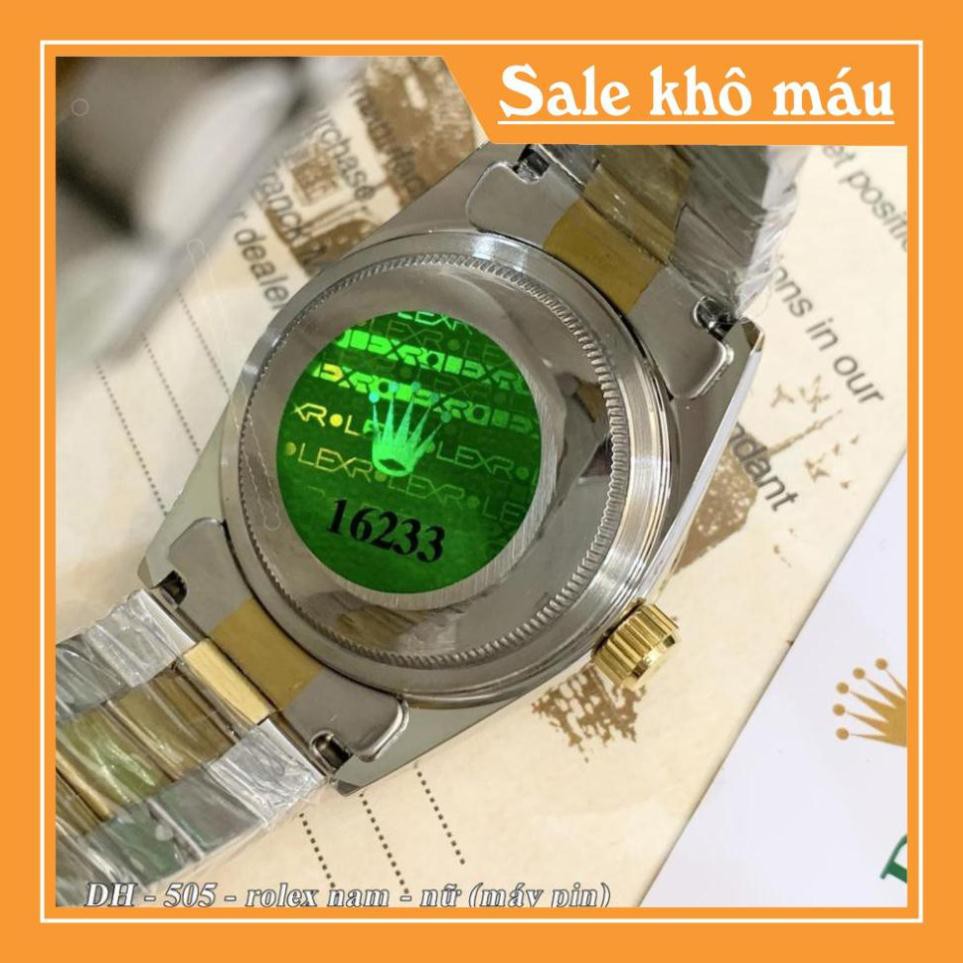 [hot trends nam nữ] Đồng hồ nam nữ Rolex - unisex viền đá dây kim loại chống nước ATM chống xước- DH1125