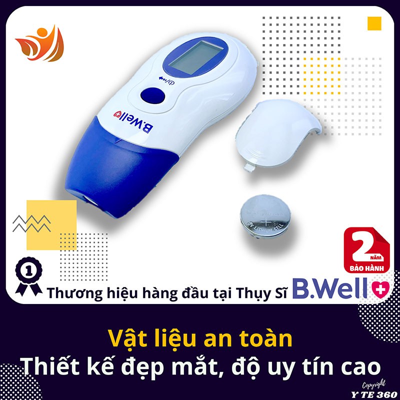 Nhiệt kế điện tử hồng ngoại đo tai trán nhiệt độ cơ thể phòng nước thức ăn b.well wf 1000 - bwell y tế 360