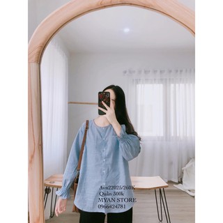 Áo sơ mi kẻ xanh