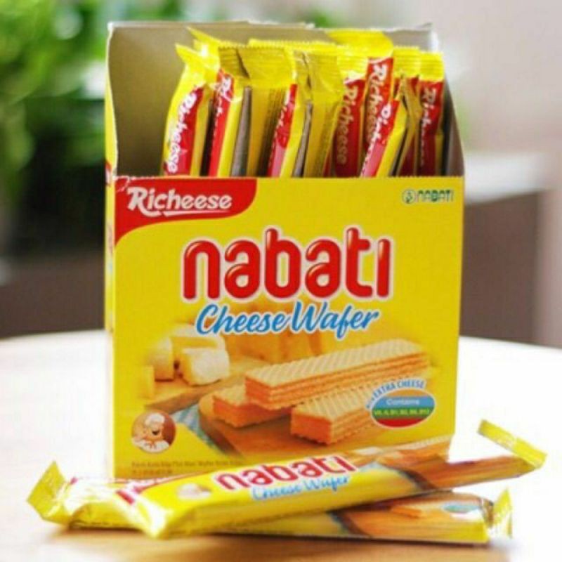 Bánh Kem Xốp Phô Mai Richeese Nabati Cheese Cream Wafer (Hộp 20 thanh x 16g)