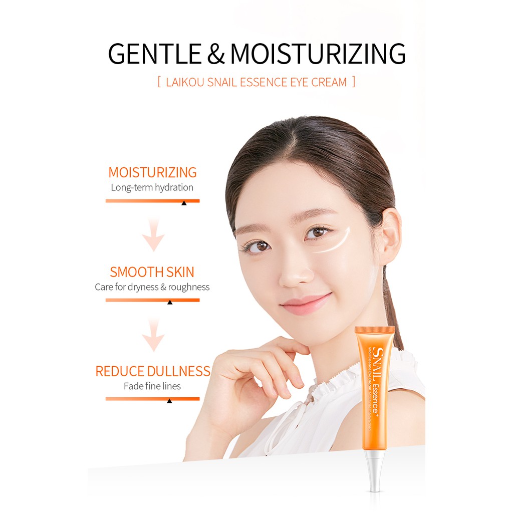 (Hàng Mới Về) Kem Dưỡng Da Mắt Laikou Chiết Xuất Ốc Sên Chống Lão Hóa / Nếp Nhăn Loại Bỏ Quầng Thâm 30g | BigBuy360 - bigbuy360.vn