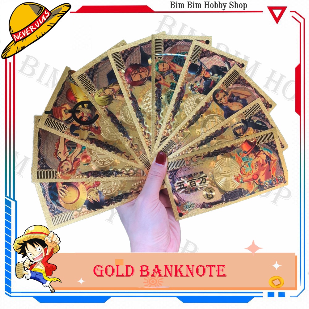Tiền yên nhật One Piece mạ vàng
