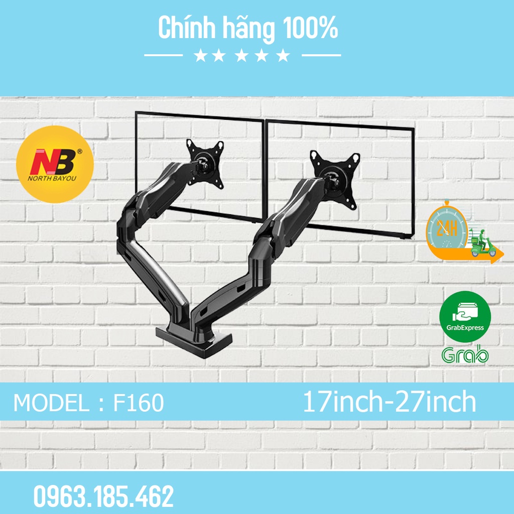 Tay đỡ màn hình máy tính F160 - [ Phù hợp màn hình 17-27 inch ]