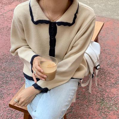 Áo cardigan len montoghi cổ công chúa viền ren ngọt ngào dễ thương Ulzzang Hàn Quốc A87